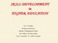SKILL DEVELOPMENT in HIGHER EDUCATION PowerPoint PPT Presentation