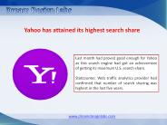 Yahoo has attained its highest search share