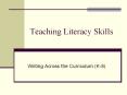 Teaching Literacy Skills PowerPoint PPT Presentation