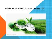 Introduction of Chinese Green tea