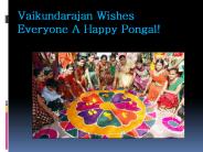 Vaikundarajan Wishes Everyone A Happy Pongal!