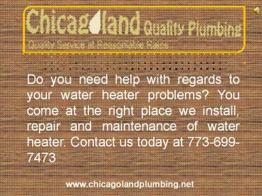 Water Heater Installation Service By Professional Plumber