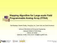 Mapping Algorithm for Large-scale Field Programmable Analog Array (FPAA)