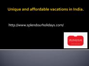 Vacation Packages in India