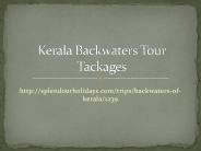 Kerala Backwaters Tour Packages