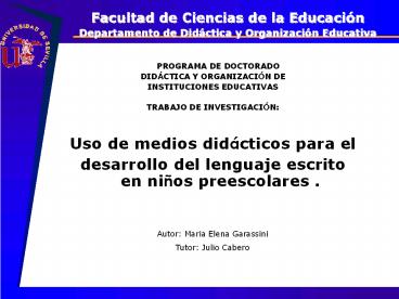 PROGRAMA DE DOCTORADO