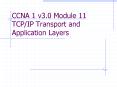 CCNA 1 v3.0 Module 11 TCP/IP Transport and Application Layers PowerPoint PPT Presentation