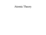 Atomic Theory