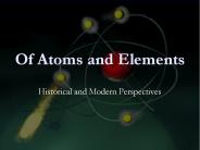 Of Atoms and Elements