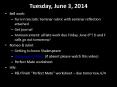 Tuesday, June 3, 2014 PowerPoint PPT Presentation