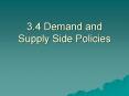 3.4 Demand and Supply Side Policies PowerPoint PPT Presentation