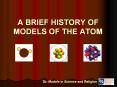 A BRIEF HISTORY OF MODELS OF THE ATOM PowerPoint PPT Presentation