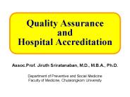 Quality Assurance and Hospital Accreditation PowerPoint PPT Presentation