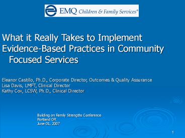 What it Really Takes to Implement