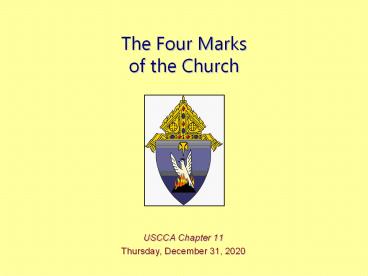 The Four Marks of the Church