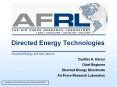 Directed Energy Technologies PowerPoint PPT Presentation
