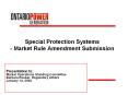 Special Protection Systems - Market Rule Amendment Submission PowerPoint PPT Presentation