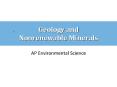 Geology and Nonrenewable Minerals PowerPoint PPT Presentation