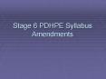 Stage 6 PDHPE Syllabus Amendments PowerPoint PPT Presentation