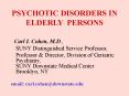 PSYCHOTIC DISORDERS IN ELDERLY  PERSONS PowerPoint PPT Presentation