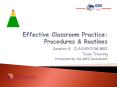 Effective Classroom Practice: Procedures PowerPoint PPT Presentation