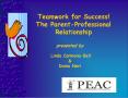 Teamwork for Success! The Parent-Professional Relationship PowerPoint PPT Presentation