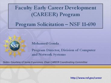 Faculty Early Career Development (CAREER) Program