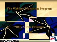 The Welfare Transition Program