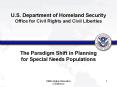 The Paradigm Shift in Planning for Special Needs Populations PowerPoint PPT Presentation