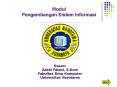 Modul Pengembangan Sistem Informasi PowerPoint PPT Presentation
