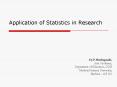 Application of Statistics in Research PowerPoint PPT Presentation