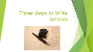 How to Write Articles