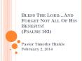 Bless The Lord PowerPoint PPT Presentation
