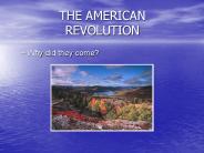 THE AMERICAN               REVOLUTION