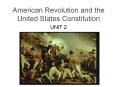 American Revolution and the United States Constitution PowerPoint PPT Presentation