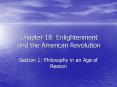 Chapter 18: Enlightenment and the American Revolution PowerPoint PPT Presentation