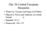 Day 56 Central European Monarchs