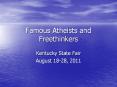 Famous Atheists and Freethinkers PowerPoint PPT Presentation