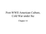 Post-WWII American Culture, Cold War under Ike