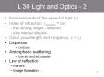 L 30 Light and Optics - 2 PowerPoint PPT Presentation