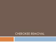Cherokee removal