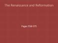 The Renaissance and Reformation PowerPoint PPT Presentation