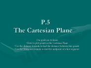 P.5 The Cartesian Plane