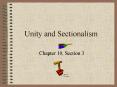 Unity and Sectionalism PowerPoint PPT Presentation
