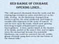 Red Badge of Courage Opening lines PowerPoint PPT Presentation