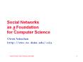 Social Networks as a Foundation for Computer Science PowerPoint PPT Presentation