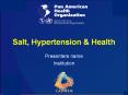 Salt, Hypertension PowerPoint PPT Presentation
