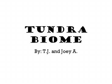 Tundra Biome