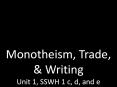Monotheism, Trade, PowerPoint PPT Presentation