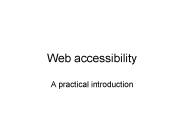 Web accessibility